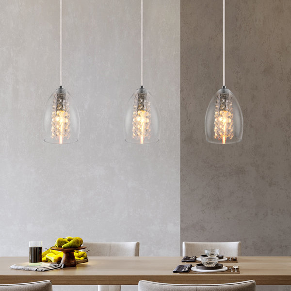 House of Hampton® Ahull 3 Light Chrome Kitchen Island Pendant Wayfair